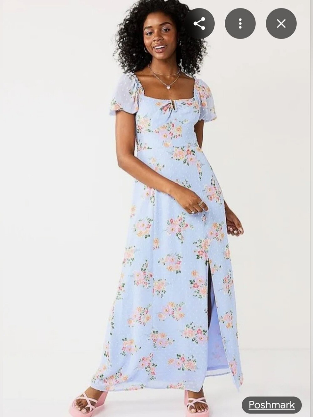 Juniors' SO® U-Wire Front-Slit Maxi Dress from Kohl's Sz Medium